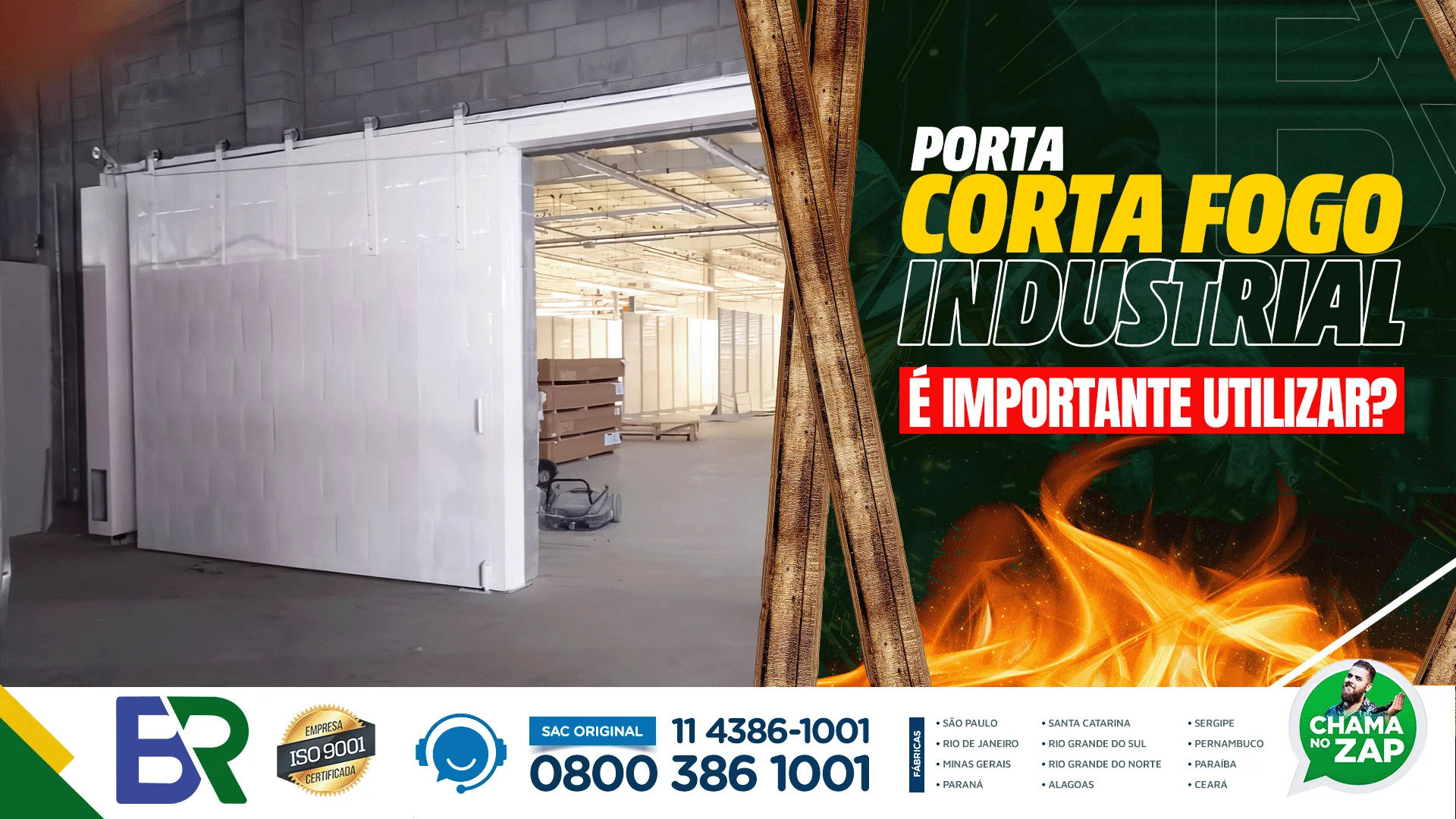 portas corta fogo industriais