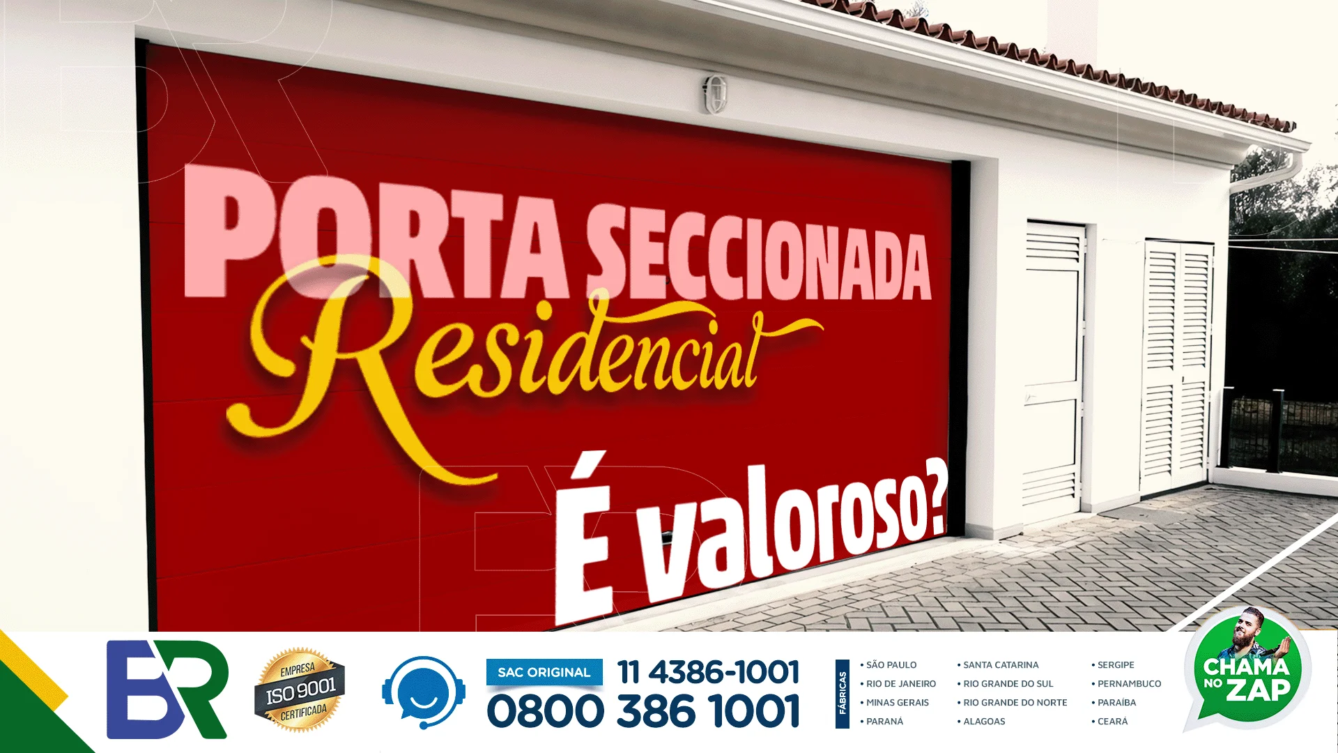 porta seccionada residencial