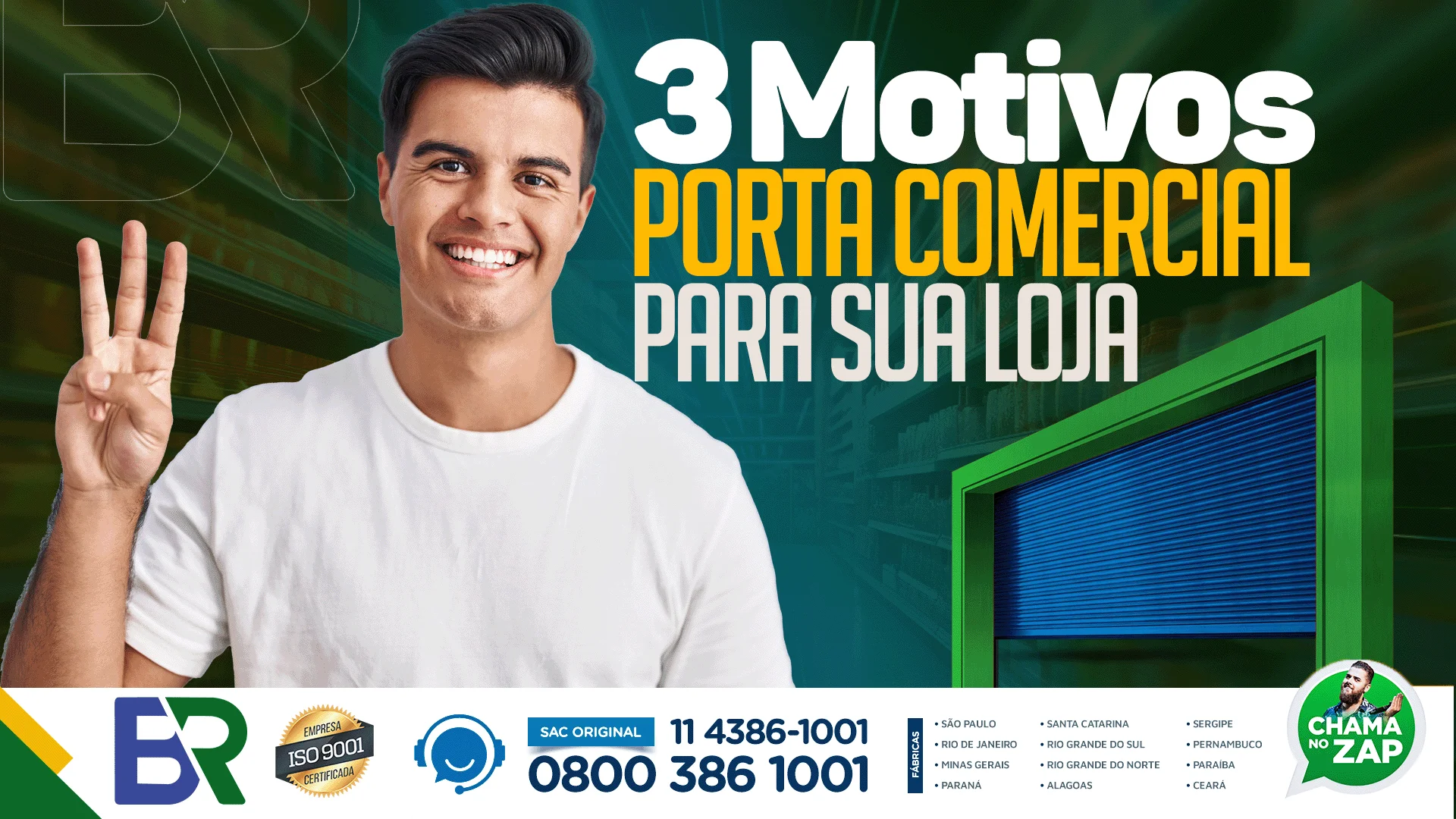 3 motivos de adotar a porta comercial para a sua loja