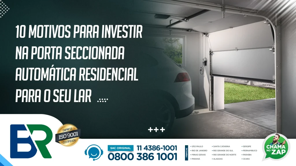 Porta seccionada automática residencial