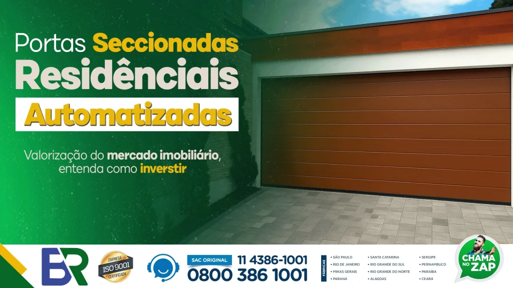 portas seccionadas residenciais automatizadas