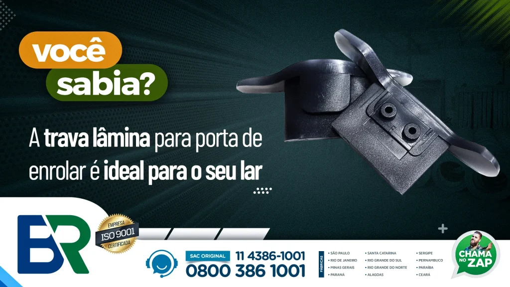 trava lâmina para porta de enrolar