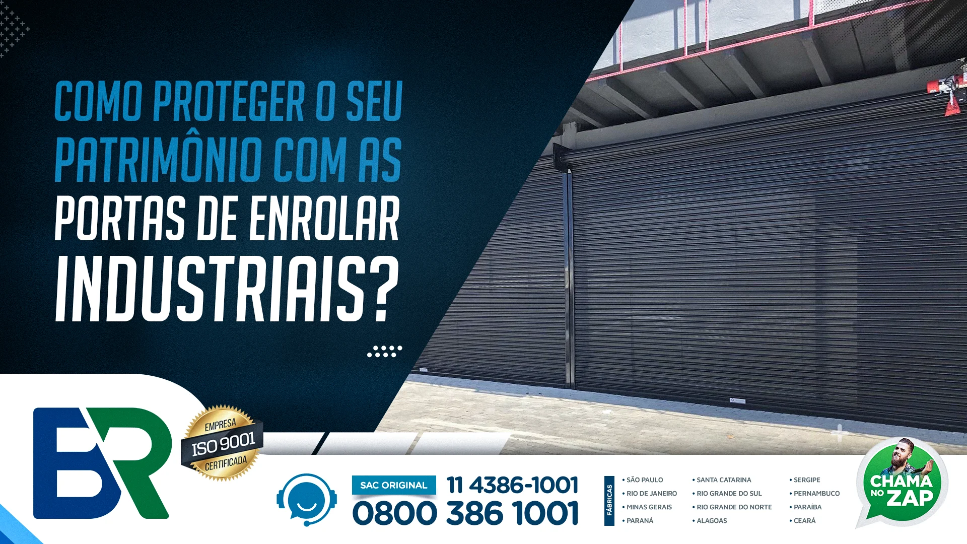 portas de enrolar industriais