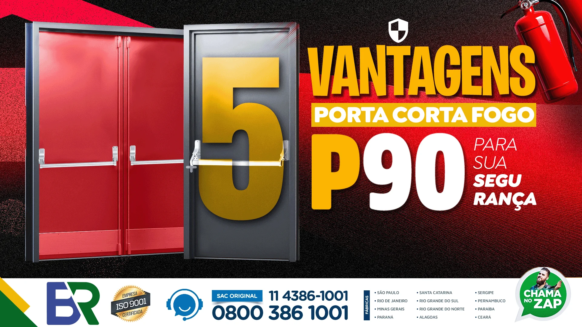 porta corta fogo p90