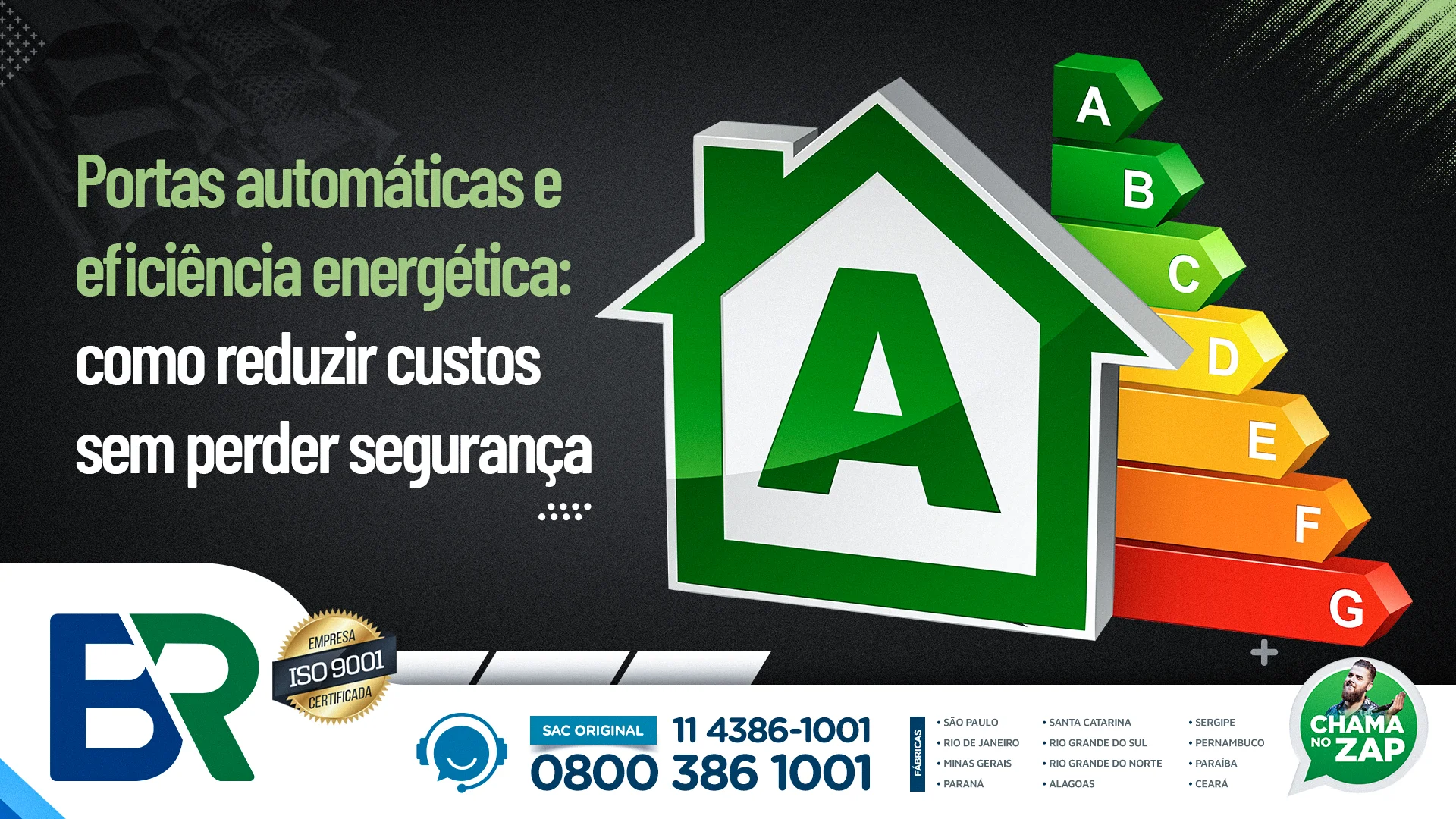 Portas automáticas e eficiência energética: como reduzir custos sem perder segurança