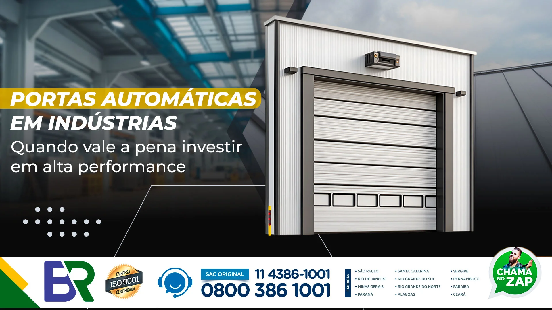 Portas automáticas em indústrias: quando vale a pena investir em alta performance
