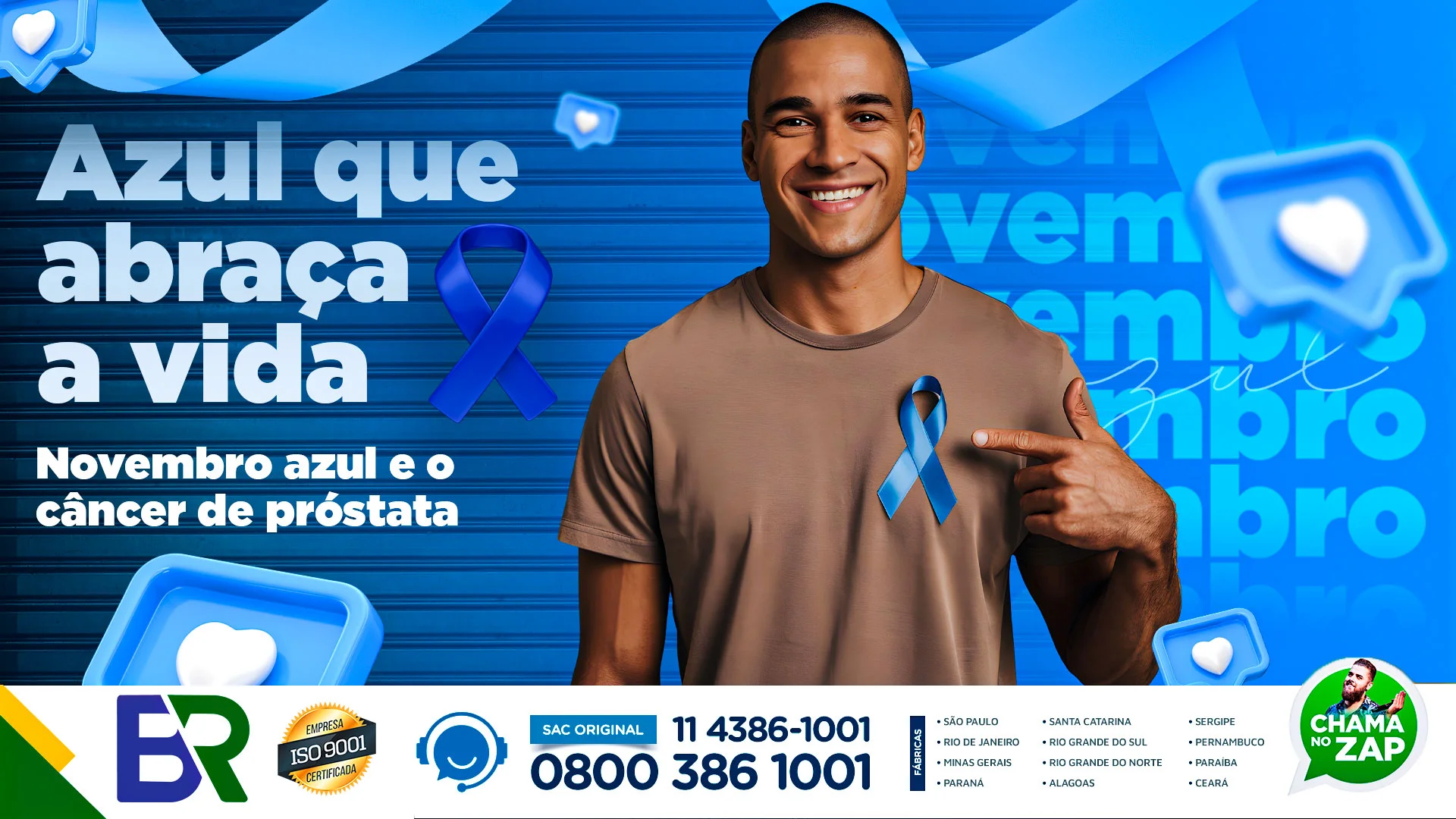 Azul que abraça a vida: Novembro azul e o câncer de próstata