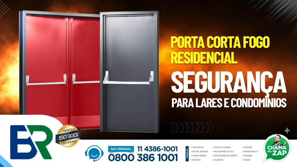 Porta corta fogo residencial