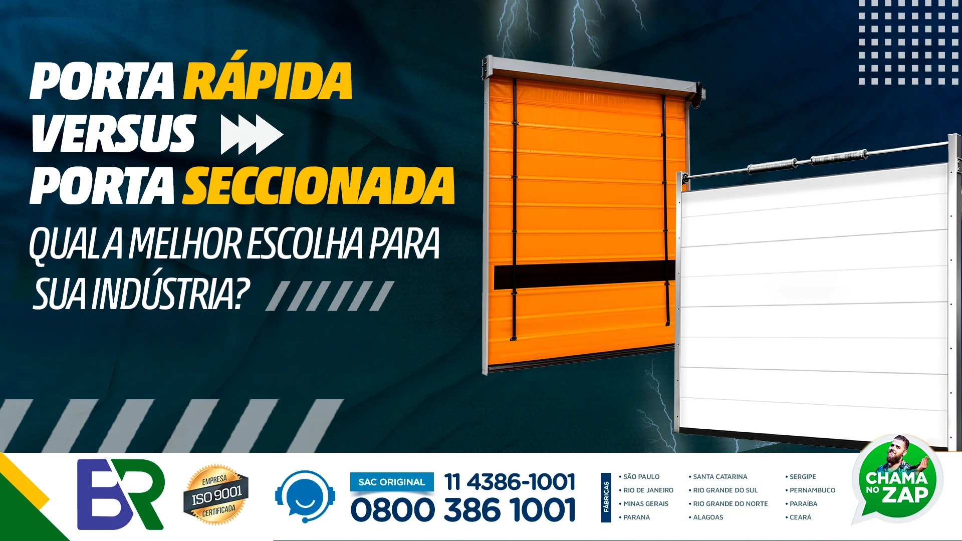 Porta rápida versus porta seccionada: qual a melhor escolha para sua indústria?