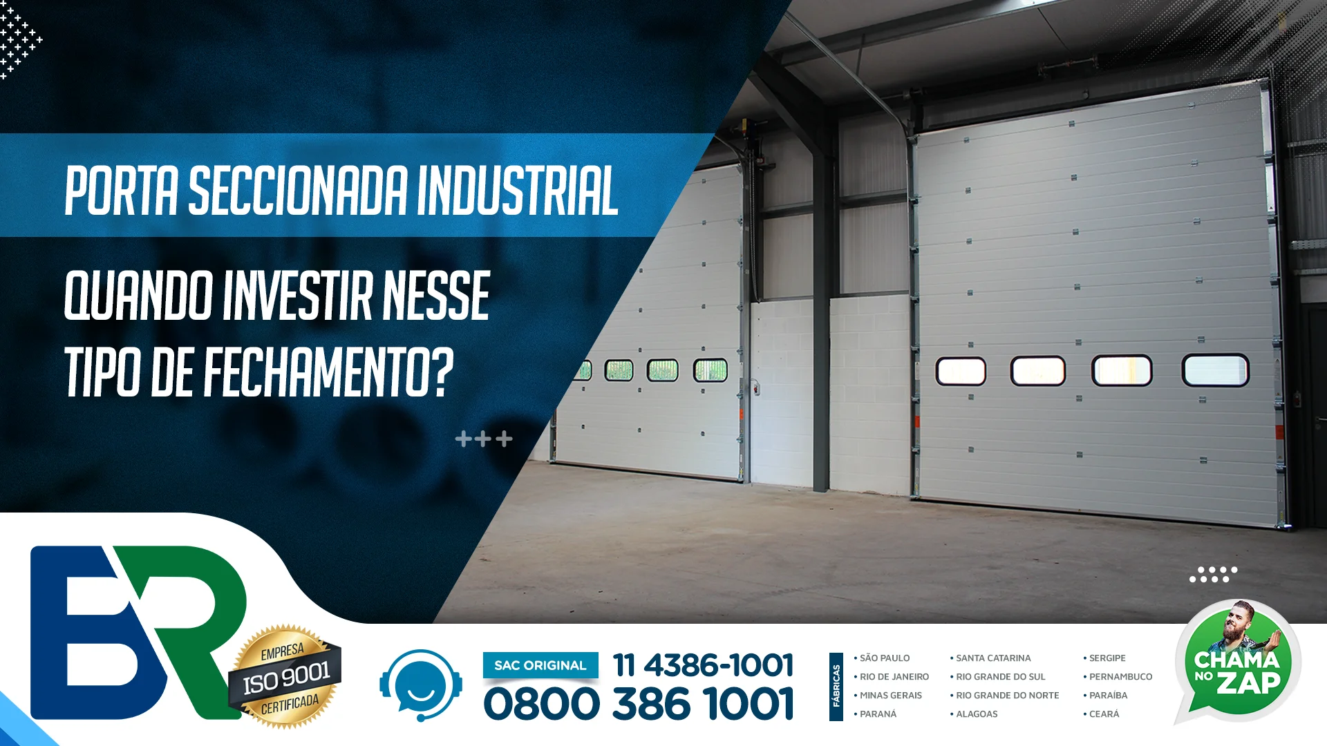 Porta seccionada industrial: quando investir nesse tipo de fechamento?