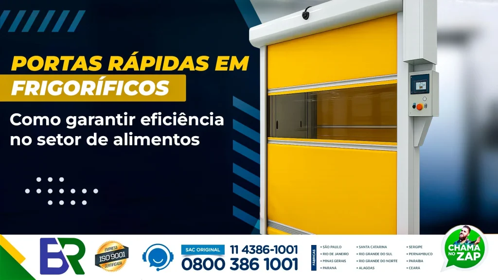 Portas rápidas em frigoríficos