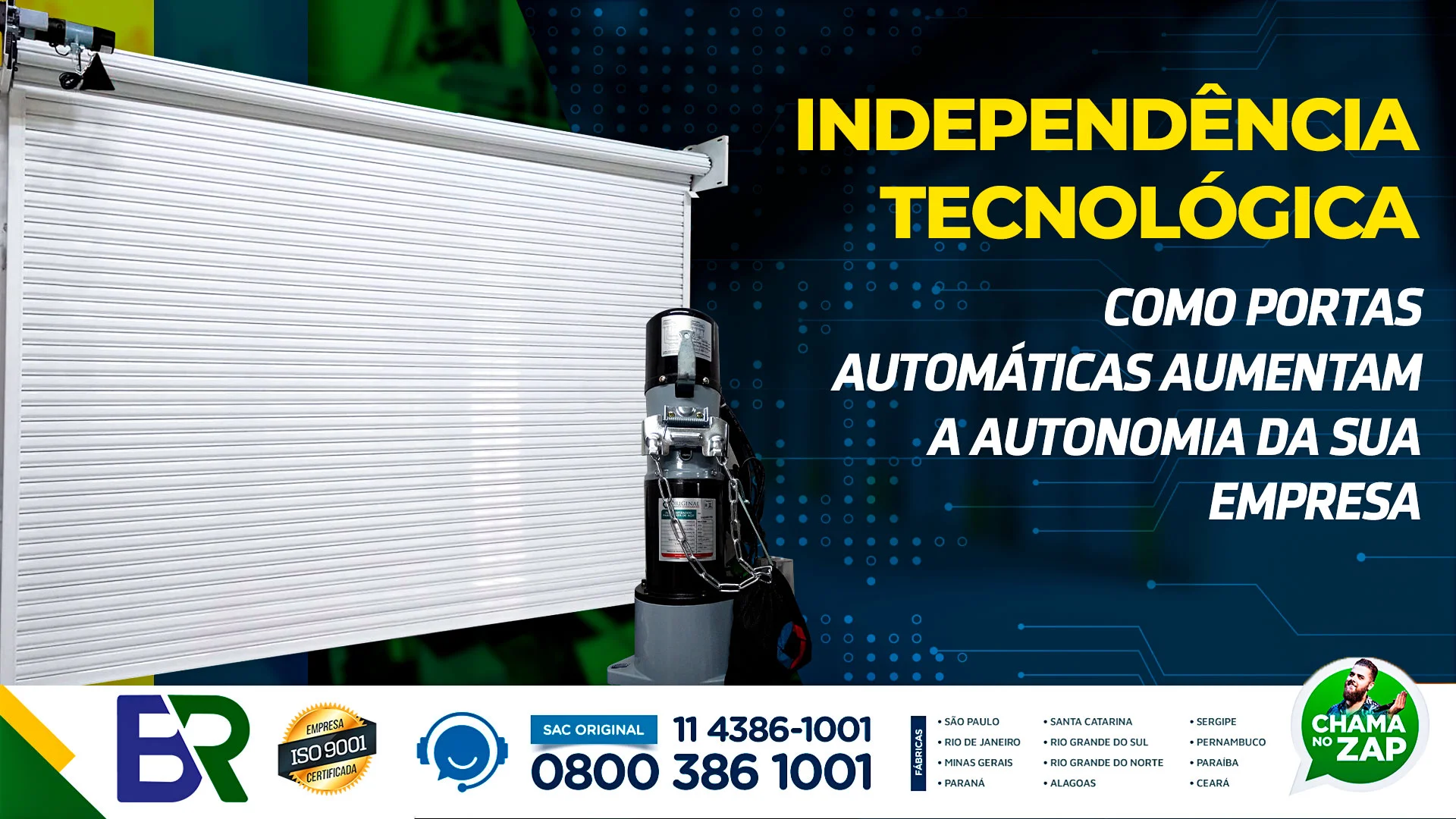 Independência tecnológica: Como portas automáticas aumentam a autonomia da sua empresa