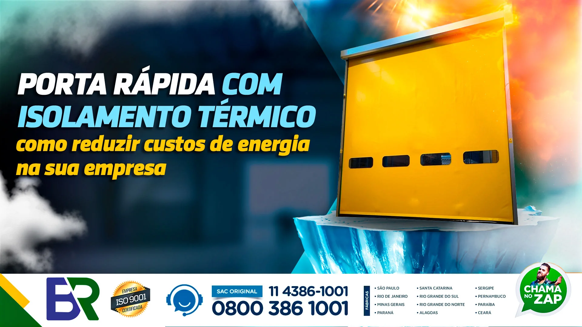 Isolamento térmico: porta rápida como reduzir custos de energia na sua empresa