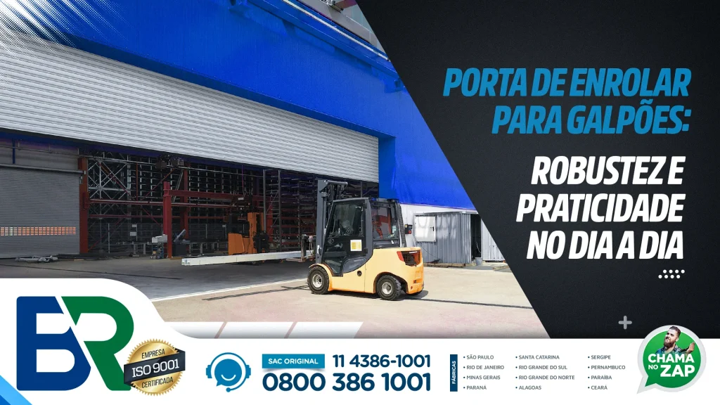 Porta de enrolar para galpões