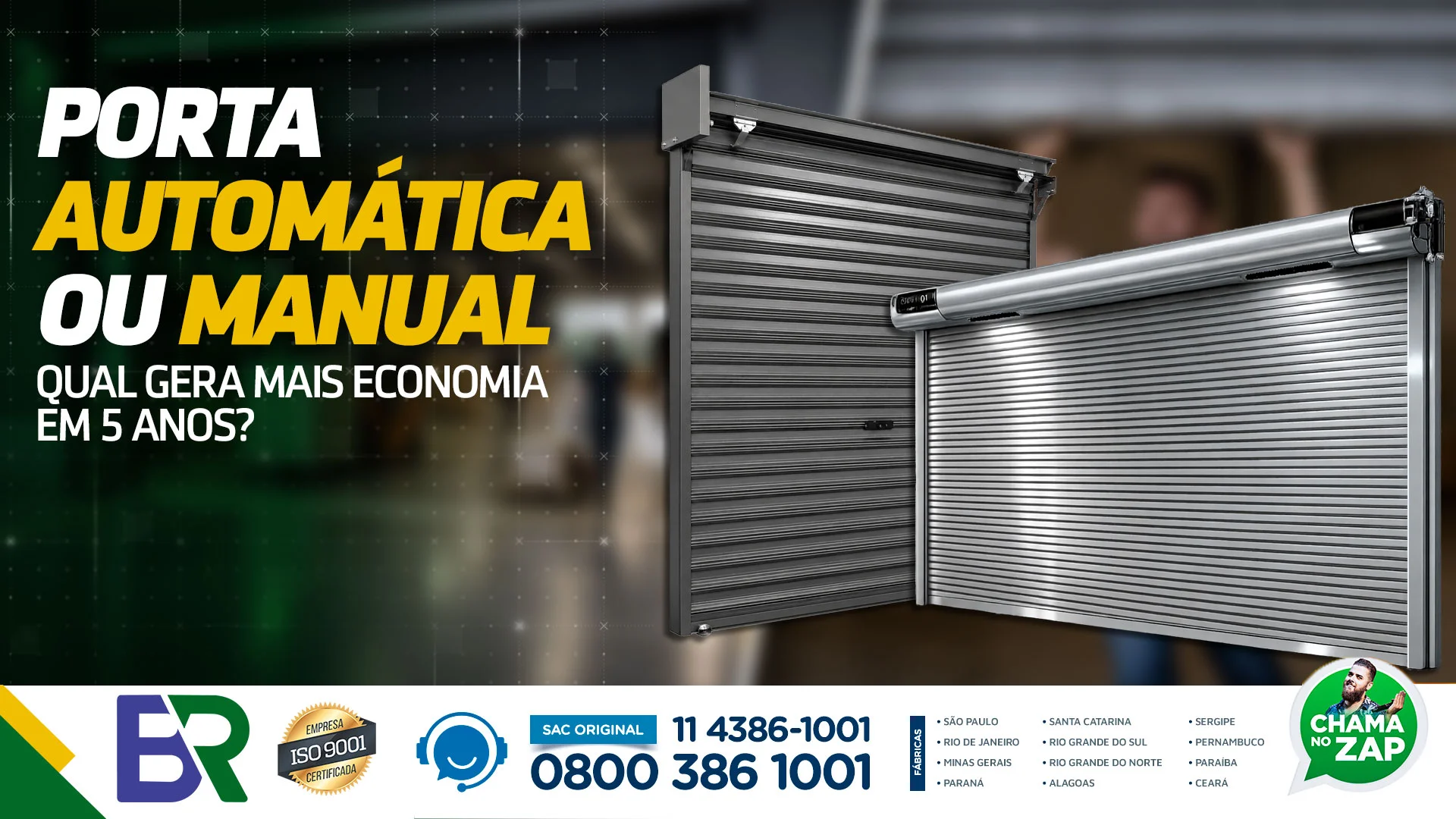 porta automática ou manual