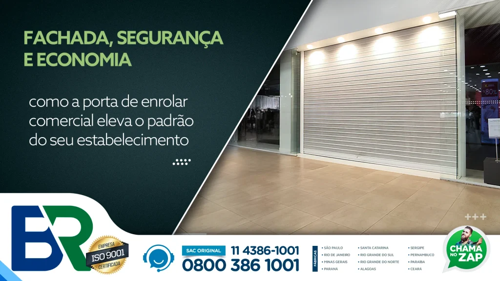 porta de enrolar comercial acabamento