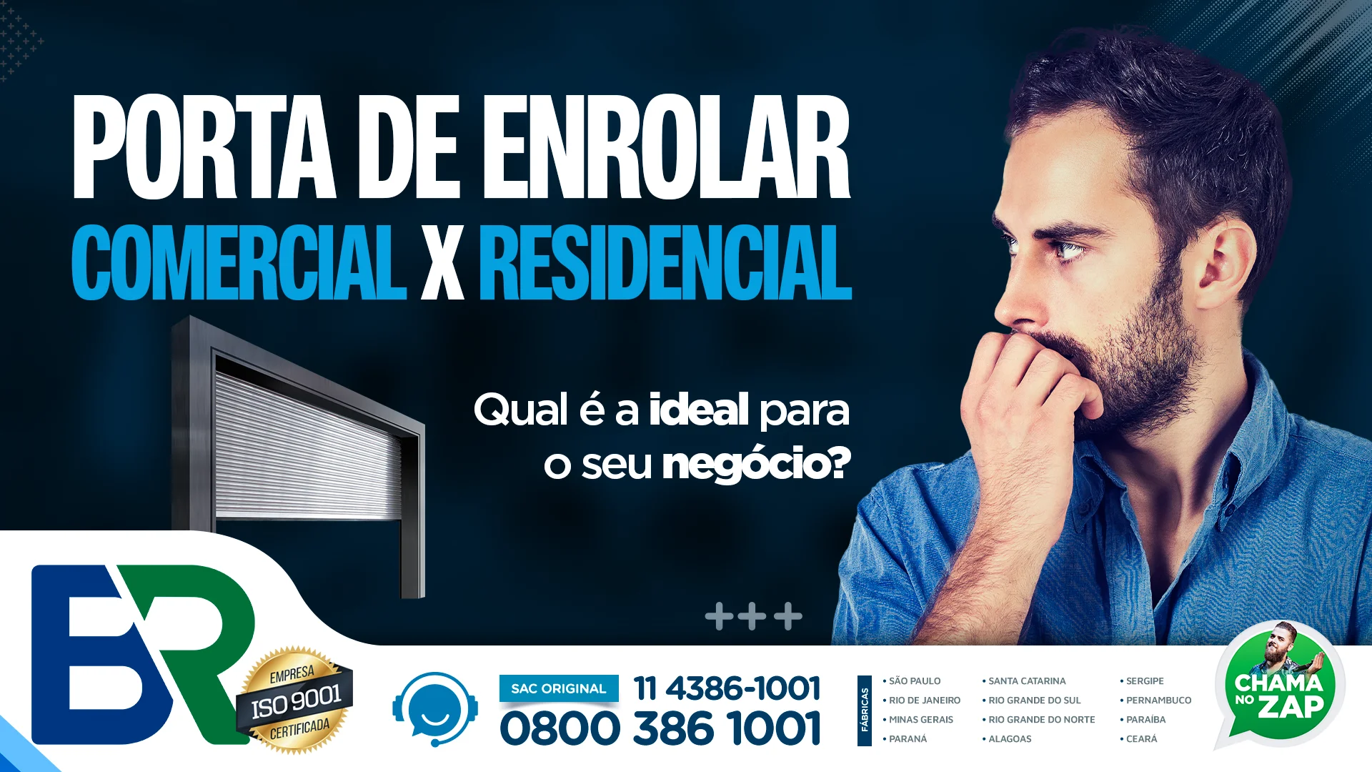 porta de enrolar comercial x residencial